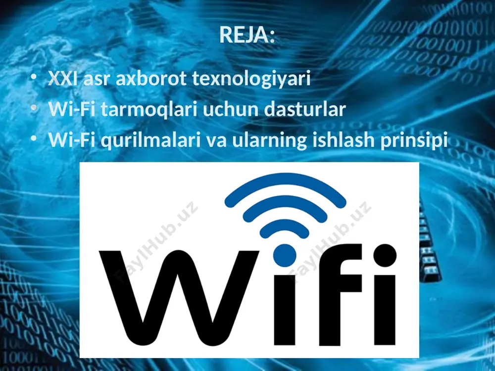 ulgurgan va havo orqali "bepul" internetga ulanib ko'rgandirsiz. agar ulgurmagan bo'lsangiz marhamat, yordamga tayyormiz. simsiz aloqa uzoq 1991-yilda yaratilgan va dastlab kassa xizmatlari tizimi uchun ishlab chiqilgan edi. o'shanda axborot uzatish tezligi bor-yo'g'i 1-2 mbit/s ni tashkil qilar edi. o'tgan davrda wi-fi o'zining signallari bilan sayyoramizning millionlab kvadrat kilometr yuzasini qoplashga, axborotlarni uzatish tezligini bir necha bor oshirishga hamda ko'plab sonli foydalanuvchilarni jalb etishga ulgurdi. tarmoq abonenti ulanishni yo'qotmay turib, hech qanday to'siqlarsiz ulanish bir nuqtasidan ikkinchisiga o'tishi mumkin. kun sayin "vay-fay" ning mashhurligi ortib bormoqda. so'nggi davrda mazkur simsiz tarmoqlarning keng tarqalishi qayd etilmoqda. xalq qiziqmoqda, qulayliklarini tushunib oldi va provayderlar talabni his etdilar, shu sababli ko'plab tarmoqlarni tashkil qilmoqdalar.. yaxshi qahvaxona, barlar esa o'z mijozlariga bepul wi-fi taqdim etmoqdalar. umuman aytganda, ushbu tarmoqdan foydalanish doirasi kengayib bormoqda wi-fi qurilmalari va ularning ishlash prinsipi barcha dasturlar realtek chipida kiritilgan simsiz adapteri bo'lgan asus p5k-e ona platali kompyuterlarda o'rnatildi. simsiz …