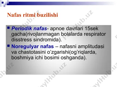 nafas ritmi buzilishi — PPT