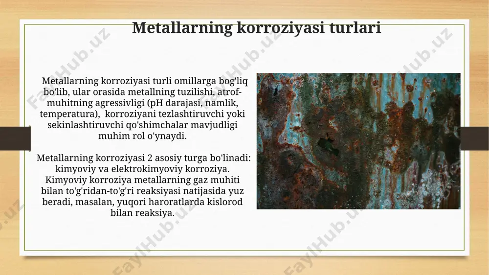 metallarning korroziyasi va unga qarshi kurashish usullari - Page 3