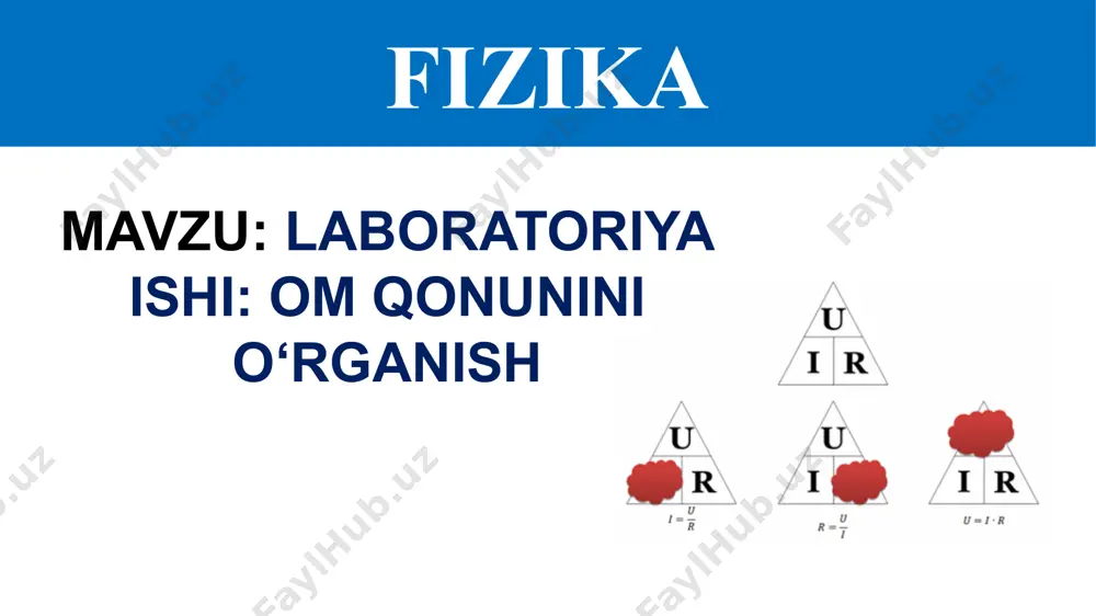 om qonunini o‘rganish laboratoriya ishi - Page 3