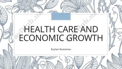 health care and economic growth — PPTX