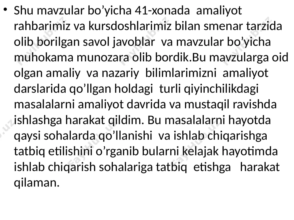 8-sinf darsligi uchun hisobot - Page 5