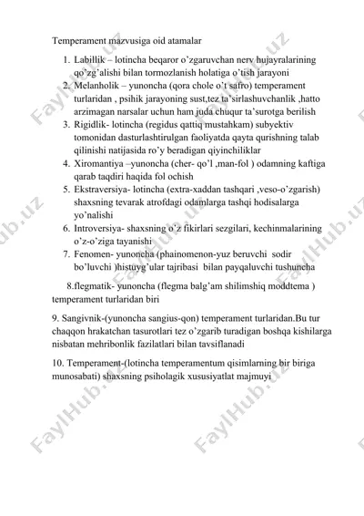 temperament mazvusiga oid atamalar — DOCX