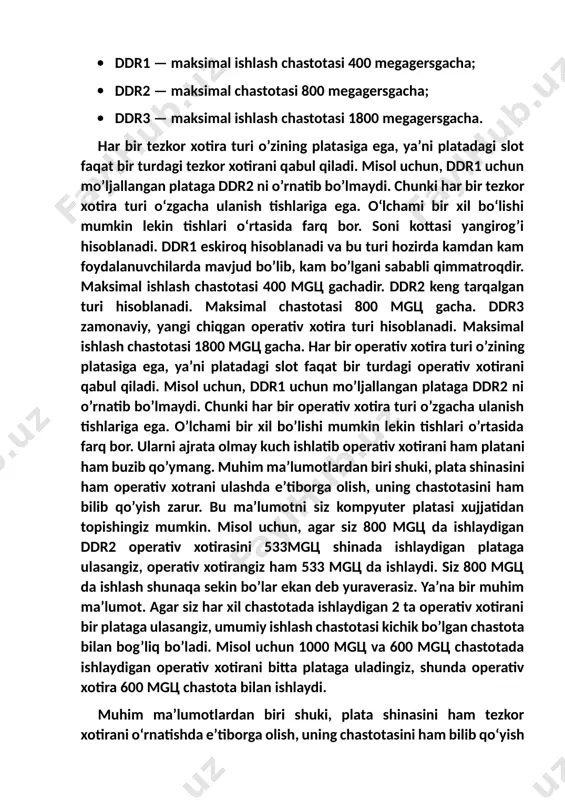 tezkor xotira (ram) - Page 5