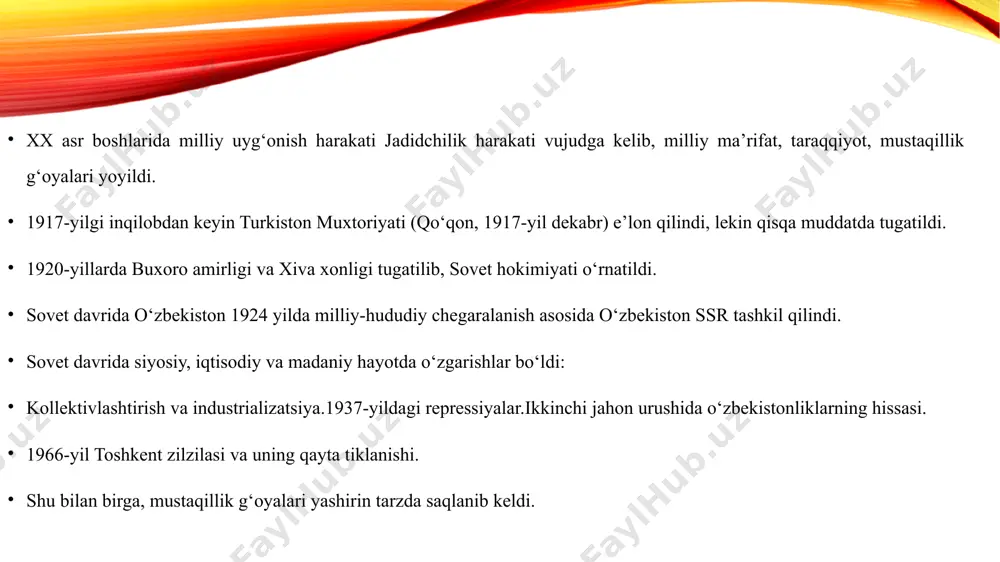 o‘zbekistonning davlatchilik tarixi (xvii asrdan yangi o‘zbekistongacha) - Page 5