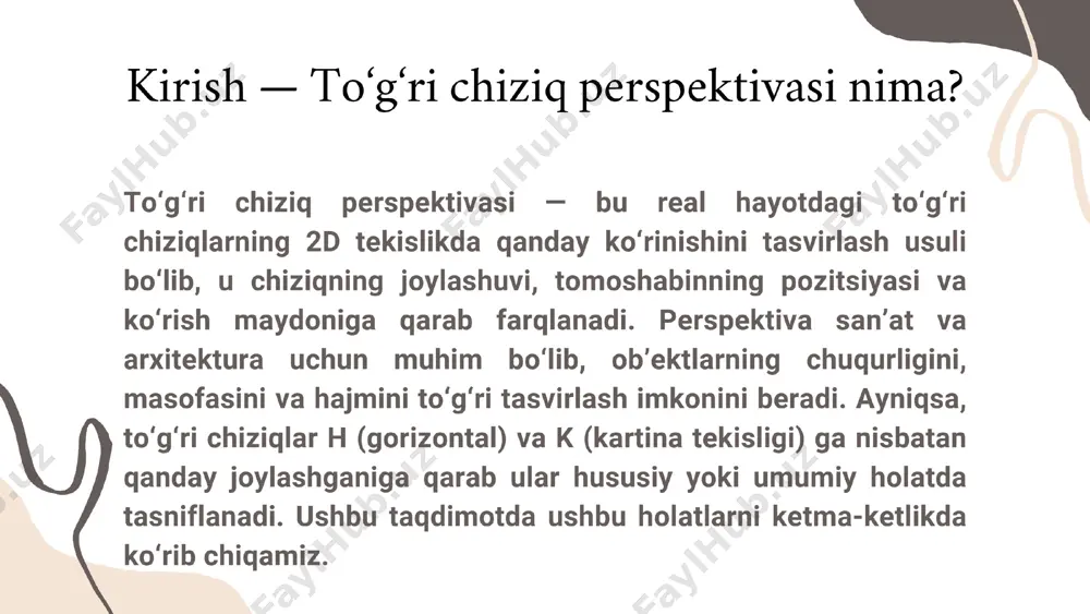 tog'r'i chiziq perspektivasi - Page 2