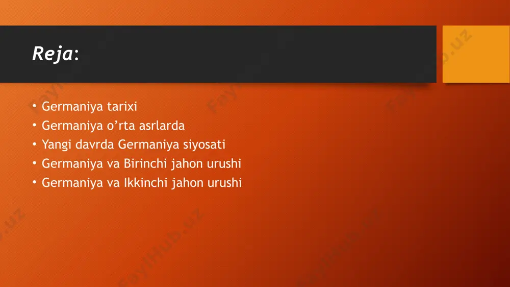 nabirasini dastlab german knyazlari 1212-yilda qirol deb tan olinishiga erishadi. keyingi papaning qo‘llashida fridrix ii oradan sakkiz yil o‘tib imperator deb e’lon qilinadi. germaniya o’rta asrlarda fridrix ii ning vafotidan so‘ng papalar tarafdorlari shtaufenlar sulolasining vakillarini taxtdan chetlatishga intilishgan. germaniyada yigirma yil davomida umuman imperator saylanmaydi. knyazlar 1273-yilda to‘planib rudolf gabsburgni taxtga o‘tqazadilar. ammo gabsburglarning dastlabki boshqaruvi uzoq davom etmagan lyuksemburglar sulolasiga qarshi kurash olib boradi. gabsburglarning 369 yillik imperatorlik davri faqat 1437-yildan boshlanadi. yangi davrda germaniya siyosati martin lyuter rahbarligida katolik cherkoviga qarshi harakat —reformatsiya boshlandi (1517). reformatsiya davridagi ommaviy harakatning eng yuqori choʻqqisi 1524—26 yillardagi dehqonlar urushi boʻldi. bu davrda sharqiy germaniyada oʻz mahsulotini tashqi bozorga moʻljallagan yirik xoʻjaliklar paydo boʻldi. 1618-yilga kelib katolik va protestantlarning oʻzaro kurashlari yevropadagi oʻttiz yillik urush (1618—48) kelib chiqishiga sabab boʻldi. urush oqibatida germaniya katta talofat koʻrdi. 1648-yilgi vestfaliya sulx. shartnomasiga koʻra, germaniya bir necha knyazliklarga boʻlindi. oʻzining muhim geografik oʻrni tufayli …