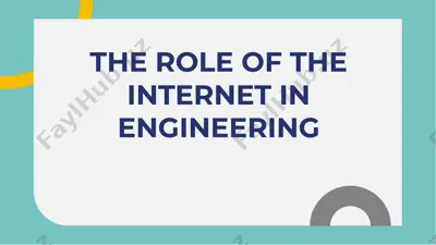 the role of the internet in engineering — PDF
