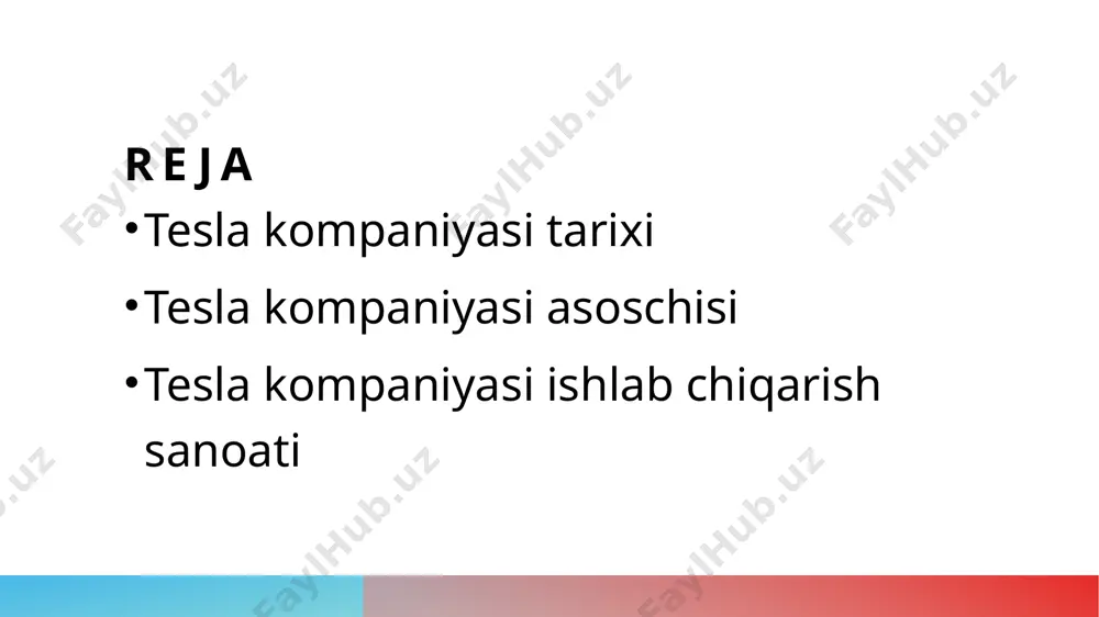 ishlab chiqarish jarayoni tarixi asoslar tesla inc. ishlab chiqarish jarayonining boshlanishi, elon mask tomonidan tashkil etilgan va kompaniyaning o'ziga xos tarixiy yondoshmalari mavjud. texnologiyalar tesla inc. ishlab chiqarish jarayonida qulay elektr transport vositalari uchun innovatsion texnologiyalar va yuqori sifatli batareya tizimlari ishlatiladi. energiya tovarlari kompaniya o'zining ishlab chiqarish jarayonida energiya oqimini muhofaza qilishga katta e'tibor beradi va energiya tovarlarini sifatli va qulay yaratishga intiladi. sifatli ishlab chiqarish tesla inc. ishlab chiqarish jarayoni joriy sanoatning sifatli va ekologik rivojlanishiga katta ta'sir ko'rsatadi va texnologik innovatsiyalarni o'z ichiga oladi. tesla kompaniyasi avtomobillari va ularning xususiyatlari tesla avtomobillari, yangi texnologiyalarga asoslangan, yuqori tezlik va tozalikni ta'minlovchi elektr transport vositalari hisoblanadi. ular, avto sanoatga o'ziga xos ta'sir ko'rsatayapti. photo by ryking uploads on unsplash tesla kompaniyasi energiya texnologiyalari va ularning ahamiyati tarixiy asoslar texnologiyalardagi rivojlanish sustainabilitiy va energiya texnologiyalari tesla kompaniyasining tashqi yoki ichki faoliyati bo'yicha qanday o'zgarishlar sodir bo'ldi? tesla avtomobillarida qo'llangan eng …