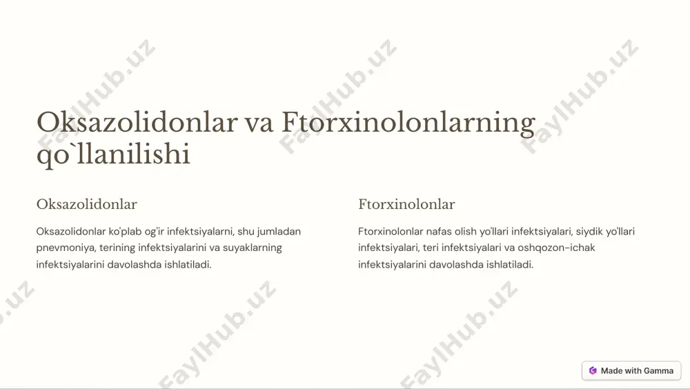 oksazolidonlar va ftorxinolonlar - Page 3