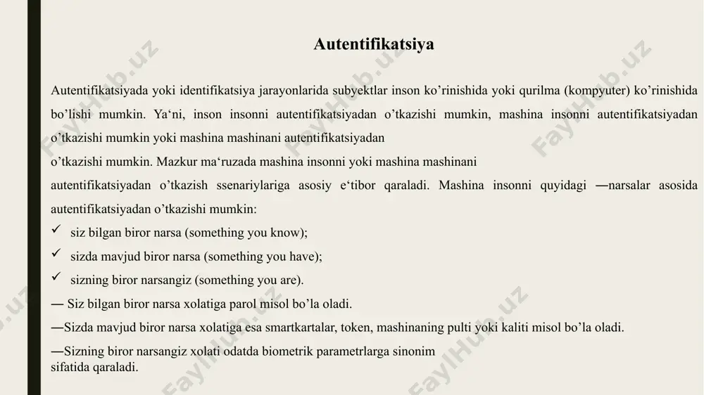 identifikatsiya, autentifikatsiya, avtorizatsiya - Page 5