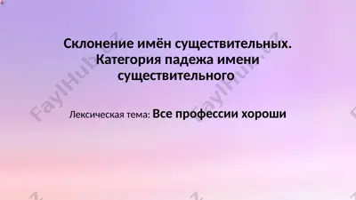 склонение имён существительных — PPTX