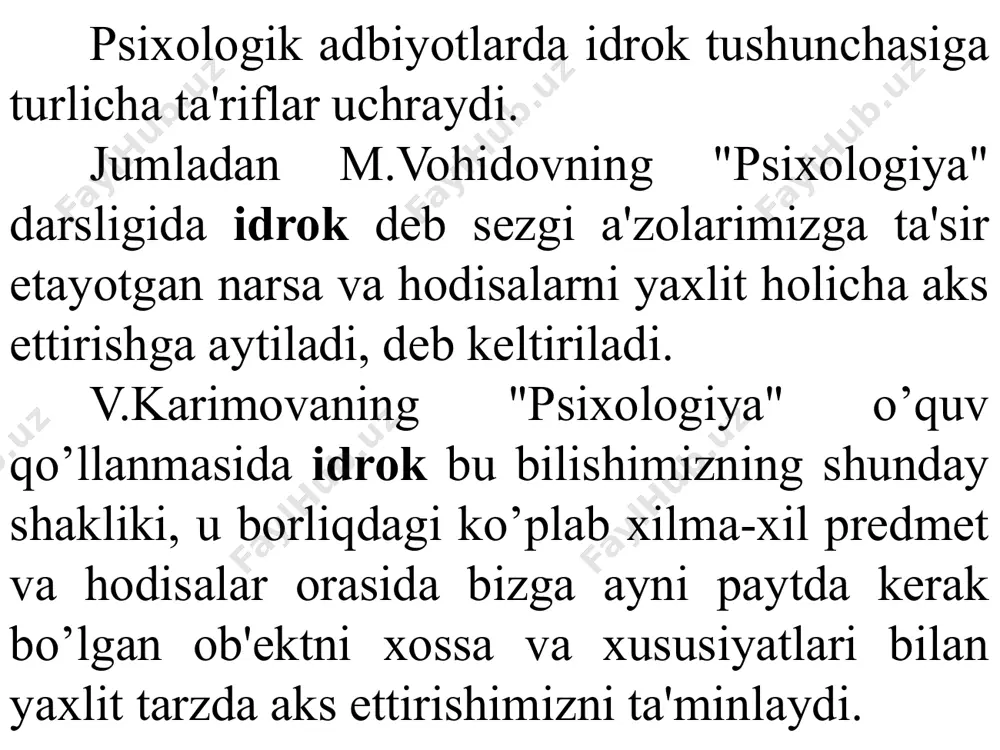 n iborat bo’lib, musiqaviy va shovqinli tovushlarni aks ettiradi. odatda tovushlar oddiy va murakkab turlarga ajratiladi, ularning birinchisi tonli, ikkinchisi esa bir necha tondan tashkil topadi. tonlardan biri asosiy ton hisoblanib, u tovushning balandigini, kuchini belgilaydi, boshqalari keluvchi tovushlar sanalib, ular obertonlar deyiladi. musiqa asboblaridan taralayotgan tovushlarning o’ziga xosligi fan tilida tembr deb ataladi. hatto nutq tovushlari ham ohangli tovushlar (unli tovushlar) yoki shovqinlardan (undosh tovushlar) tashkil topgan bo’ladi. eshitish sezgilari organi quloq bo’lib, tashqi quloqlar suprasi bilan eshituv yo’lidan iborat. o’sha quloqlar nog’ora parda va unga yopishgan uchta suyakcha: bolg’acha, sopdan va uzangidan tashkil topgan. ichki quloq (quloq labirinti) o’zaro birlashmagan uchta bo’lakdan tuzilgan. tashqi quloq havo to’lqinlarini yig’uvchi karnay vazifasini bajaradi. nog’ora parda va unga yopishgan suyakchalar havo to’lqinlarini ichki quloqqa uzatadi. o’rta quloq maxsus yo’l orqali og’iz va burun bo’shlig’i bilan tutashgan bo’ladi. ichki quloqlarning yuqori qismi uchta yarim doira kanaldan, o’rta qismi kameradan va pastki qismi …
