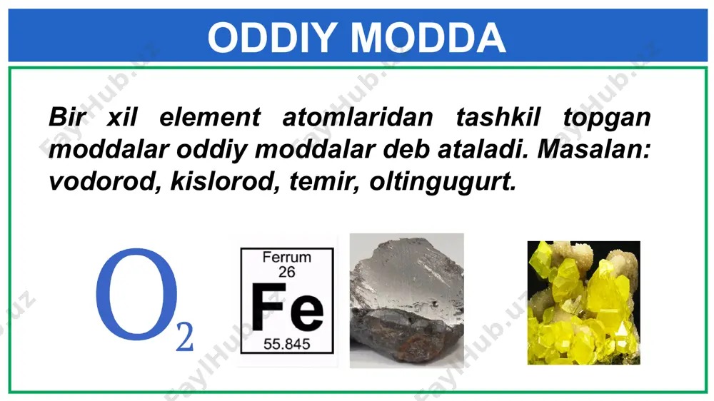 oddiy va murakkab moddalar - Page 3