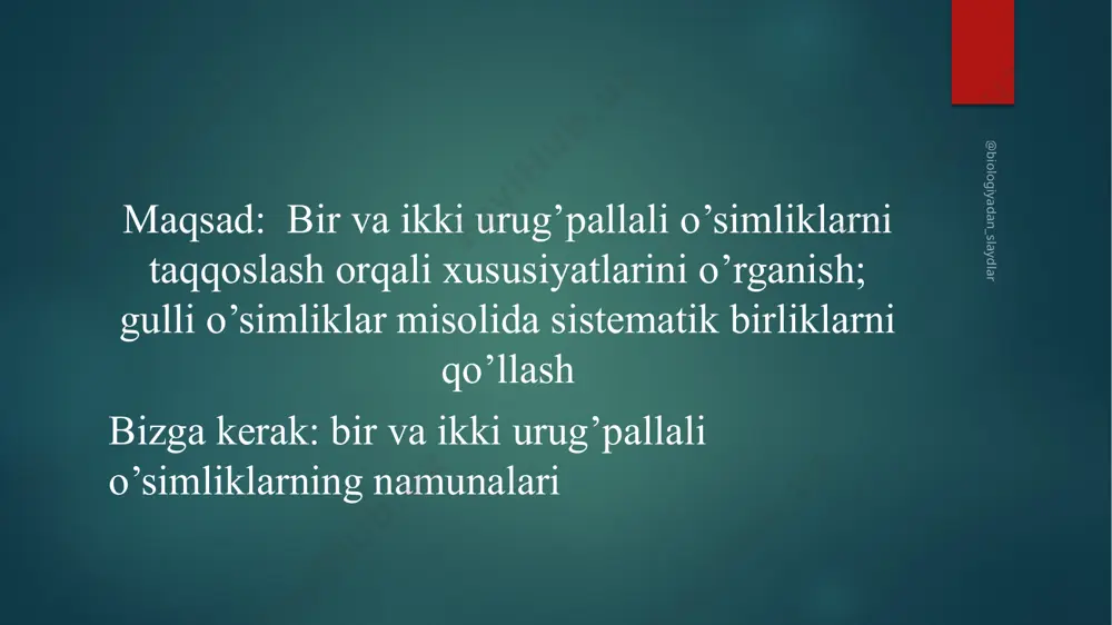 o'simliklar sistematikasini o'rganish - Page 2