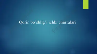 qorin bo’shlig’i ichki churralari — PPTX