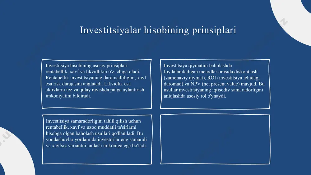 investitsiyalar hisobi - Page 4