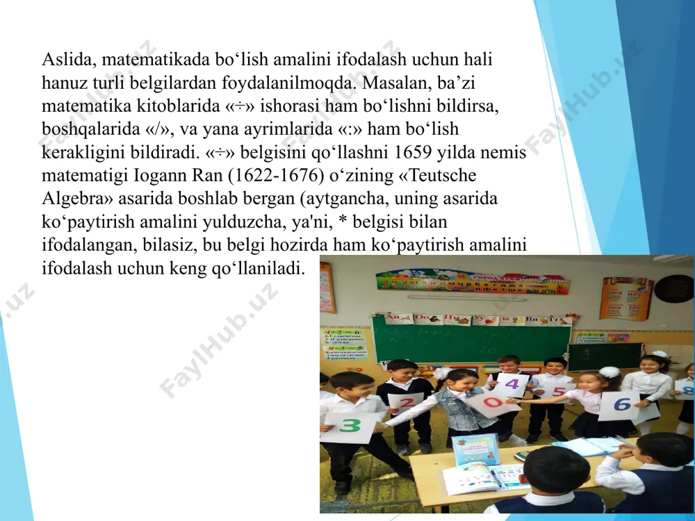boshlang`ich sinf matematika darslarida bo’lish va qoldiqli bo`lish - Page 5