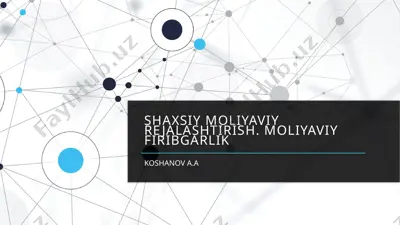 shaxsiy moliyaviy rejalashtirish — PPTX