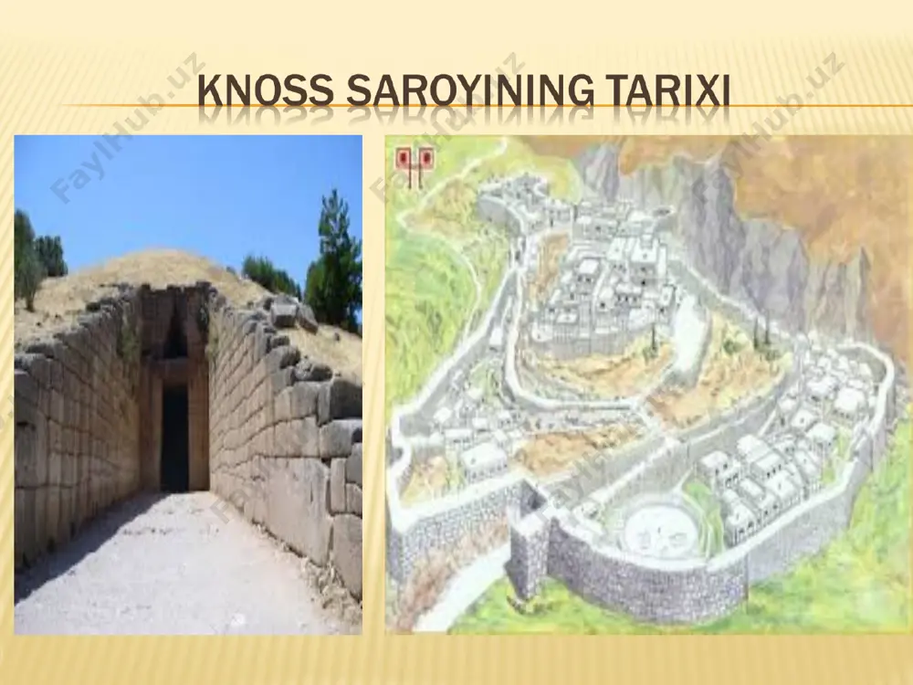 ’lgan.u parfenonning quri- lishiga,akropolning qayta qu- rilishiga boshchilik qilgan va zevs haykalini o’zi bunyod qilgan.bu haykalning bo’yi 12 metr,zevs haykali tanasi tilla- dan,ust kiyimi esa kumush- dan,ko’zlari fil suyagidan ya- salgan.zevs so’l qo’lida aso, o’ng qo’lida iloha nikaning haykali va yonida burgut bilan tasvirlangan. perikl davrida davlat ancha yuksalib,qurilishlar avj oldi. fidiy esa ana shu qurilishlarga bosh bo’ldi. akropolni ta’mirladi,parfenon ni qurdi.parfenon oliy darajadagi marmardan qurildi,bu marmarlar quyoshning harakatiga qarab kul- rang, moviy, oltin ranglarida nur taratgan. baland bir tepalik parfenonning poydevoriga aylangan. parfenon ibodatxonasi afina shahrining homiysi afina pal- ladaga bag’ishlangan. yunonistondagi eng mashhur haykaltaroshlik asarlaridan yana biri yunonlarning qahramoni geraklning haykalidir. geraklni yevropaliklar gerkules deb atashadi.haykaltarosh uni sher bilan urishayotgan holda tasvirlagan,sher tik turgan holatda geraklning yelkasi-dan kelmaydi.haykaltarosh qahramonni kiyimsiz tasvirlagan, chunki uni kiyimda tasvirlaganda biz uning bilaklaridagi kuchni,mushaklarining baquvvatligini,uning chiroyli gavdasini ko’olmagan bo’lardik.bundan tashqari gerakl 12 jasorati bilan ham yunonlarning afsonaviy qahramoni bo’lib qoldi шоҳ минос саройида …