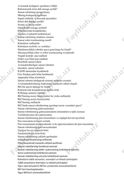 avtomatik boshqaruv qurilmasi (abq) — DOCX