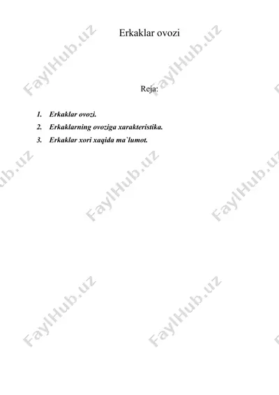 erkaklar ovozi — DOC