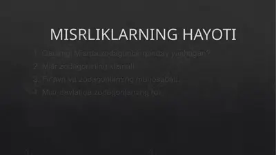 misrliklarning hayoti — PPTX