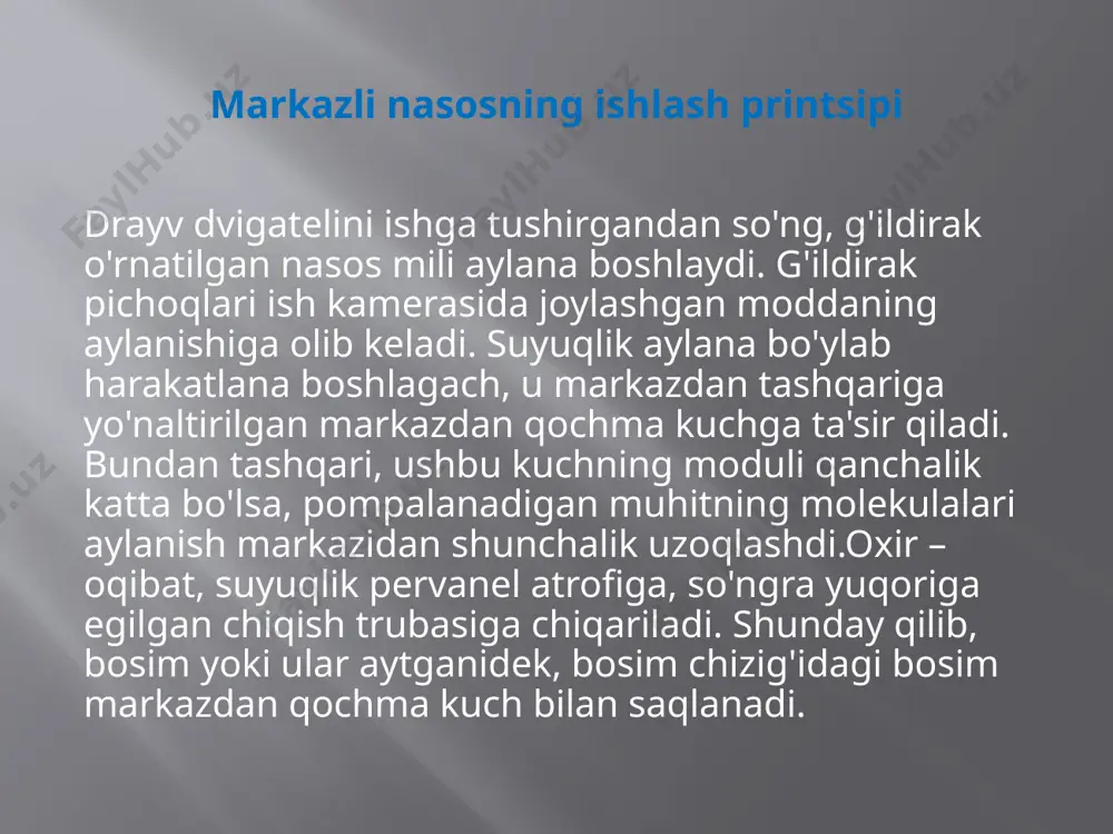 markazdan qochma nasoslar - Page 4
