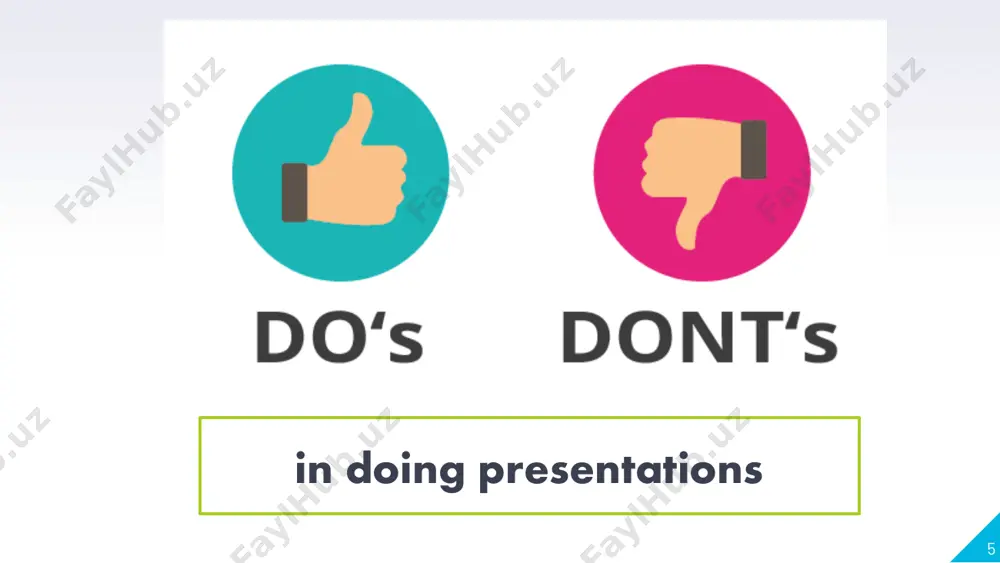 common mistakes in making presentations - Page 5