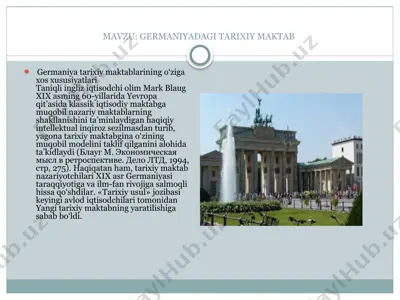 germaniyadagi tarixiy maktab — PPTX