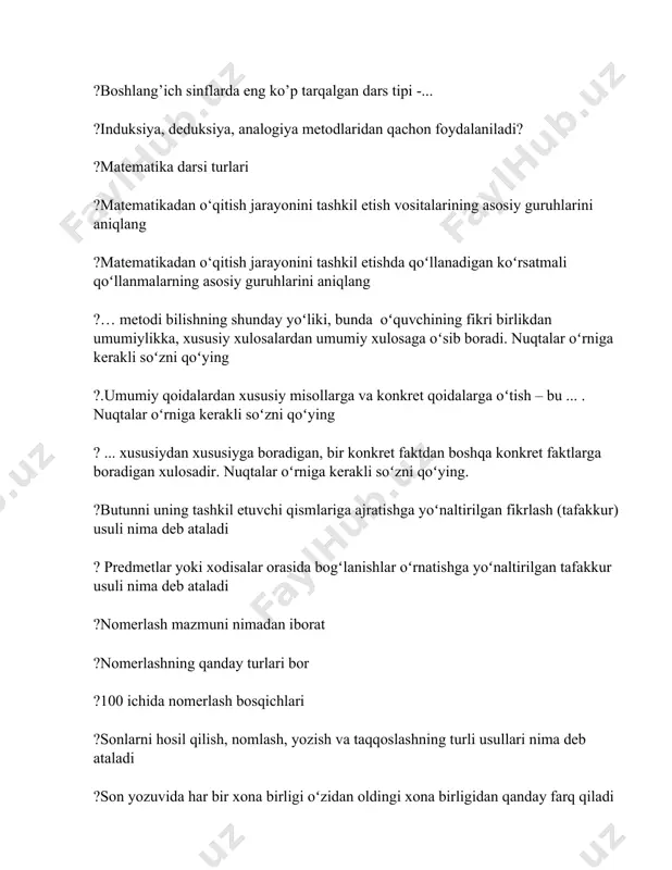 echanchi sinf hisoblanadi ?nomerlash mavzusining asosiy tushunchalari qaysi ?koʻp xonаli sonlаr konsentrida raqamlashnig qolgan konsentrlardan farqi ?natural son qatori kesmasi deb nimaga aytuladi ?natural son qatori kesmasi nima uchun qoʻllanadi ?400 384 000 sonidagi jami va alohida birliklarni ayting ?400 384 000 sonidagi eng katta xona birligini ayting ?400 384 000 sonining qoʻshnilarini ayting ?ming konsentrida qaday yangi sanoq birligi kiritiladi ?uch xonali sonlarni nomerlashga qanday koʻrgazmali vositalardan foydalaniladi ?2, 7, 4 raqamlaridan foydalanib, nechta raqamlari takrorlanmaydigan uch xonali son yozish mumkin ?375 sonining tarkibini nechta turli usul bilan aytish mumkin ?koʻp xonali sonlar konsentrida qaday yangi tushuncha kiritiladi ?koʻp xonali sonlarni nomerlashga qanday koʻrgazmali vositalardan foydalaniladi ?koʻp xonali sonlar konsentrida sonlar qaday taqqoslanadi ?37 minglik, 75 oʻnlik, 9 birlikdan iborat sonni raqamlar bilan yozing ?32 yuzlik, 7 oʻnlik, 5 birlikdan iborat sonni raqamlar bilan yozing ?2, 7, 4, 5 raqamlaridan foydalanib, nechta raqamlari takrorlanmaydigan 4 xonali son yozish mumkin …
