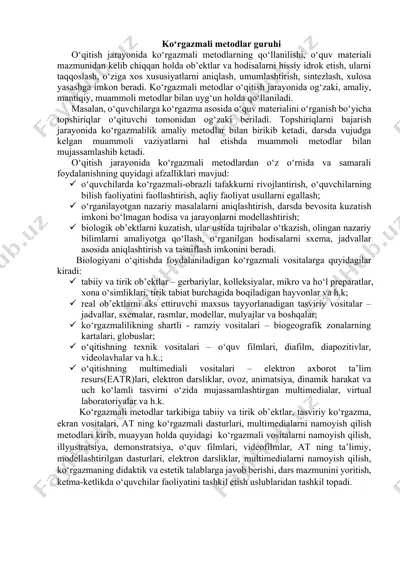 ko‘rgazmali metodlar guruhi — DOCX