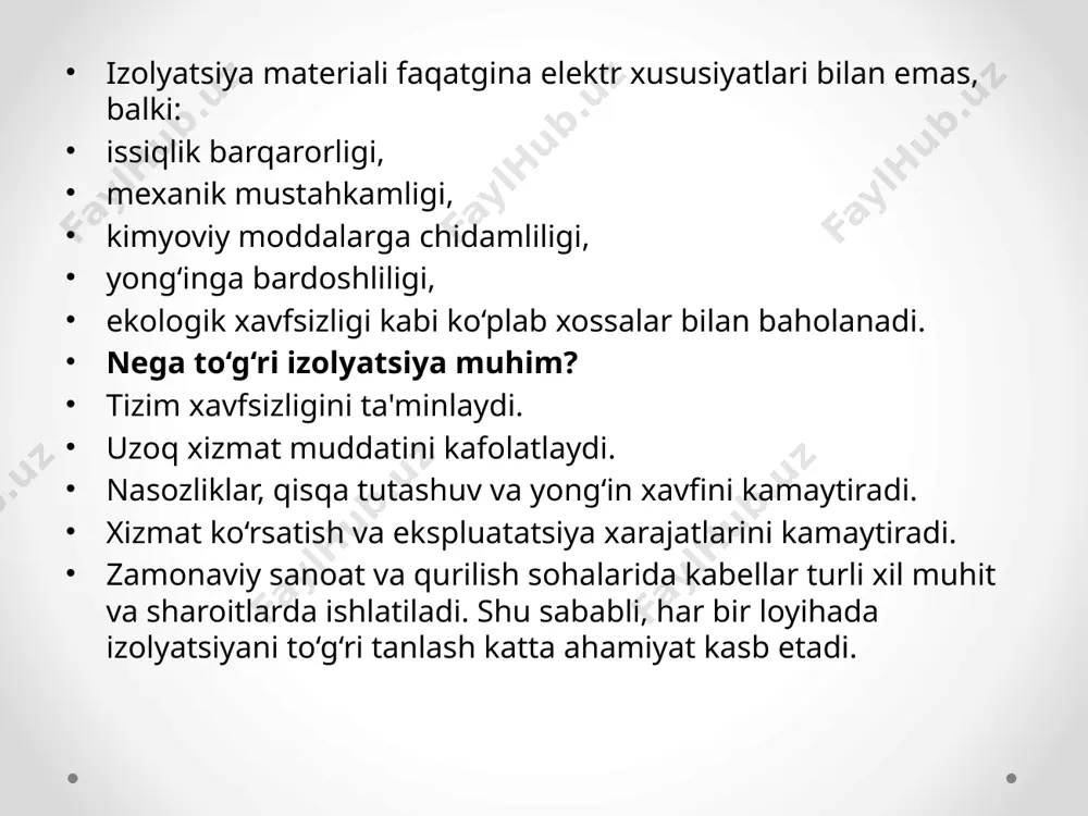 kabel izolyatsiyasini tanlashda e’tiborga olinishi kerak bo‘lgan omillar - Page 4