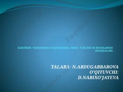 elektron tijorat — PPTX
