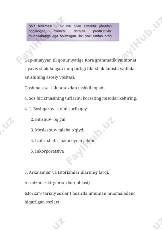 sevmoq ulkan ishlar boshqaruv-qishloqdan kelmoq olma terish qalamdayozmoq uydan chiqmoq. 3- topshiriq 1. b 2. a 3. d 4. c 5. d 6. d 7. a 8. a 9. c 10.d 11. d 12. d 13. d 14. c 15. b 16. a 17. b 18. b 19. c 20. c 120-guruh ismatullayev abror image1.jpeg image2.jpeg