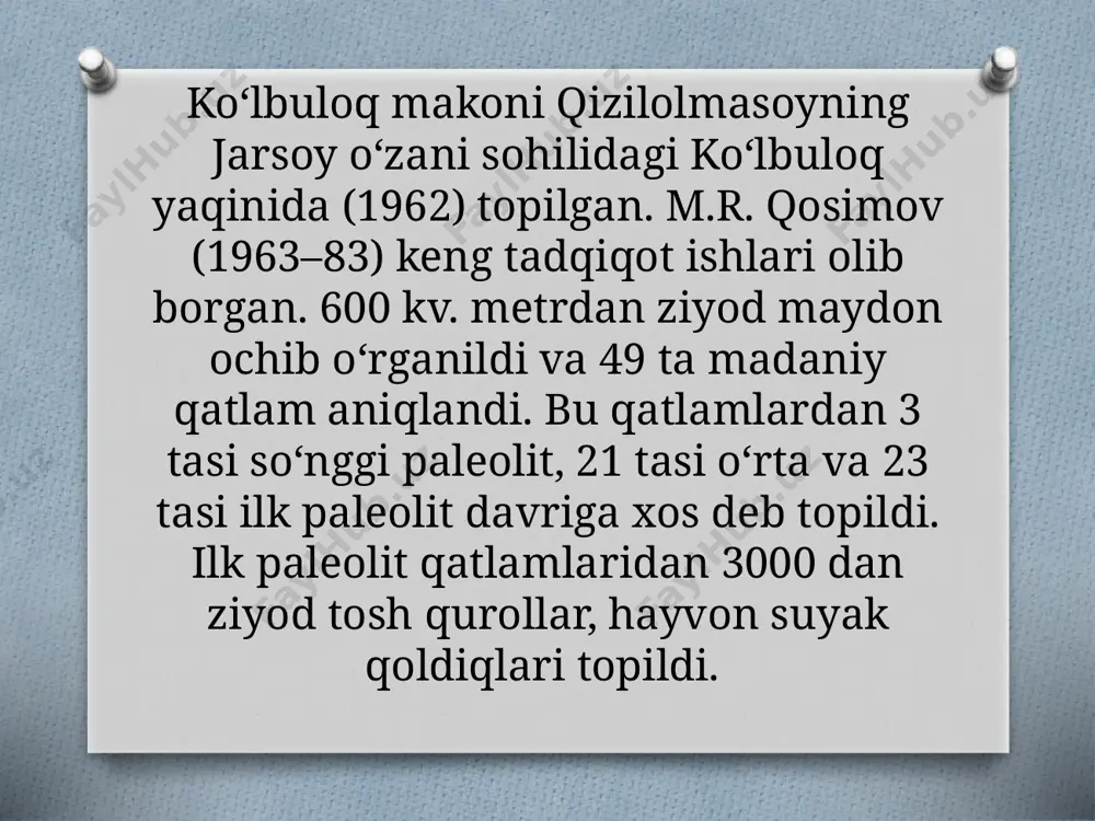so’nggi paleolit davri yodgorliklari - Page 5
