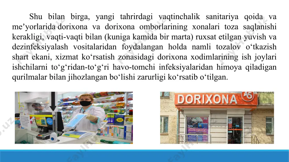 10. dorixonada sanitariya qoidalari. taqdimot 12 bet. - Page 4