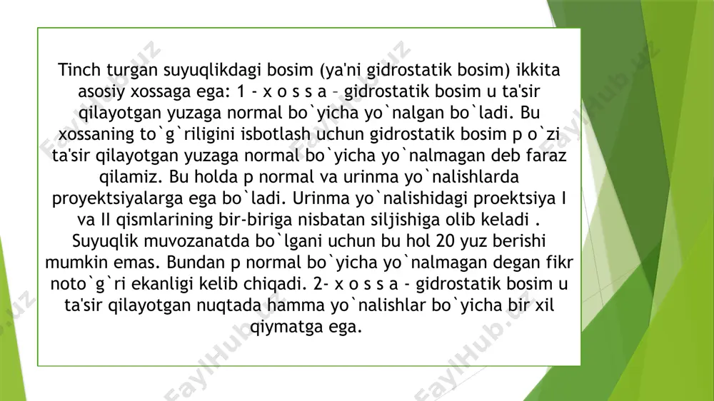 gidrostatik bosimni aniqlash. bosim o’lchov birliklari. bosim o’lchash asboblari - Page 4
