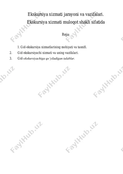 ekskursiya xizmati — PDF