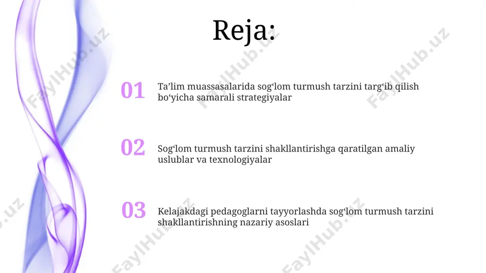 a intensivlikdagi yoki 75 daqiqa yuqori intensivlikdagi jismoniy mashqlar sog'lom turmush tarzini shakllantirish uchun muhimdir. sog'lom turmush tarzini targ'ib qilishning innovatsion usullari interaktiv onlayn platformalar orqali 5 ta turli xil sog'lom turmush tarzini o'rgatish, talabalarning bilish darajasini 30% ga va amaliy ko'nikmalarini 25% ga oshiradi. sog'lom turmush tarzini targ'ib qilishda gamifikatsiya elementlarini (masalan, ballar tizimi, reytinglar) qo'llash, 20% gacha talabalarning faol ishtirokini oshirishi va 15% samaradorlikni yaxshilashi mumkin. kelajakdagi pedagoglarning sog'lom turmush tarziga oid bilim va ko'nikmalarini baholash sog'lom turmush tarzini shakllantirish bo'yicha o'quv dasturlarining ta'sirini baholashda, pedagogik bilim va amaliy ko'nikmalarni o'z ichiga olgan 3 bosqichli testlardan foydalanish mumkin. kelajakdagi pedagoglarning jismoniy faollik darajasi va to'g'ri ovqatlanishga rioya qilishini baholash uchun 5 ball shkalali so'rovnomalar va kuzatuv usullaridan foydalanish samarali hisoblanadi. jamoaviy ishlar va sog'lom turmush tarzini qo'llab-quvvatlash talabalarning 70% dan ortig'i jamoaviy ishlarga faol jalb qilinganda sog'lom turmush tarzini shakllantirishda 25% ga yuqori natijalar kuzatiladi, bu esa o'z-o'zini …