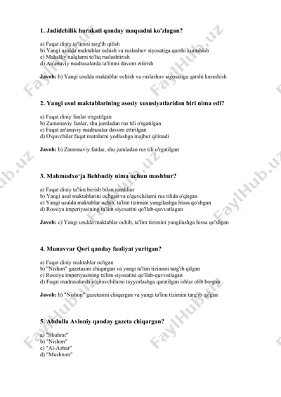 mahmudxo‘ja behbudiy va yangi usul maktablar — DOC