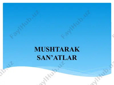 san'atlar — PPTX