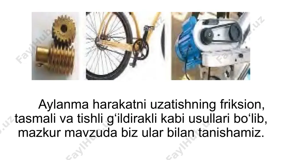 aylanma va ilgarilanma harakatni o‘zaro uzatish 10-sinf, 5-mavzu - Page 2