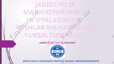 axborot va murabbiylik soati — PPTX