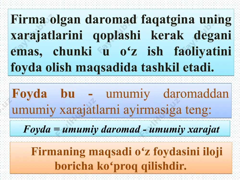 umumiy daromad, umumiy xarajat va foyda - Page 4