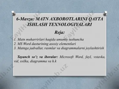 microsoft word — PPTX