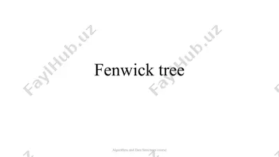 fenwick tree — PPTX