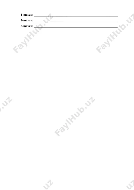 _______________________________ 3-mavzu: _____________________________________________________