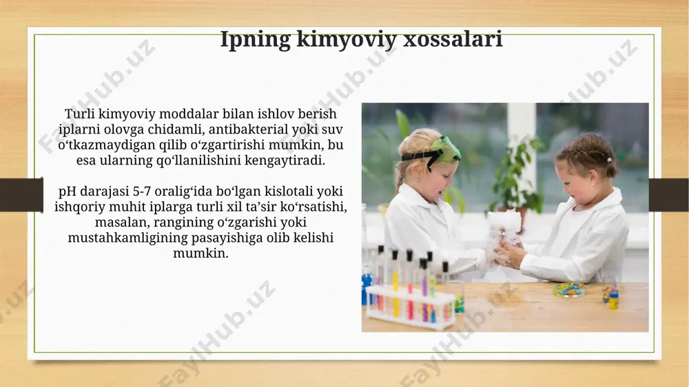 ipning fizikaviy, mexanik va kimyoviy xossalari - Page 5