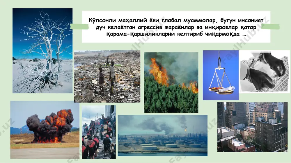 иқтисодиёт” концепциясини барқарор ривожланишнинг узоқ муддатли мақсадига эришиш асоси сифатида қабул қилиш мумкин. “яшил иқтисодиёт” фанининг вазифалари қуйидагилардан иборат: “яшил иқтисодиёт”га оид категориялар ва тушунчалар моҳиятини очиб бериш; барқарор ривожланишни таъминлашда “яшил иқтисодиёт”нинг тутган ўрнини баҳолаш; “яшил иқтисодиёт” концепциясининг мақсади, тамойиллари ва амалга ошириш механизмини таҳлил этиш “яшил иқтисодиёт” ва “яшил ўсиш” миқёсини баҳолашнинг халқаро ташкилотлар томонидан тавсия этилаётган ёндашувларини қиёсий таҳлил этиш; “яшил иқтисодиёт”га ўтиш жараёнини молиялаштириш ҳолати, кўрсаткичлари ва ривожланиш истиқболларини ўрганиш; “яшил энергетика”га барқарор ривожланиш омили сифатида баҳо бериш; органик қишлоқ хўжалигини ривожлантириш муаммоларини ўрганиш; жаҳондаги экологик вазиятга баҳо бериш ва экологик сиёсатни амалга оширишнинг иқтисодий механизмини асослаш; жаҳоннинг етакчи мамлакатларида “яшил иқтисодиёт”ни ривожлантириш, миллий дастурларини амалга ошириш борасидаги жамланган бой, илғор тажрибани қиёсий таҳлил қилиш; ўзбекистонда “яшил иқтисодиёт”га ўтиш стратегиясининг мақсади, вазифалари ва ривожланиш истиқболларини ўрганиш. 15 “яшил иқтисодиёт” концепциясининг мақсади- барқарор иқтисодий ўсишни таъминлаш ва инвестициялар фаоллигини ошириш, атроф-муҳит муҳофазаси ва ижтимоий интеграция сифатини яхшилаш …